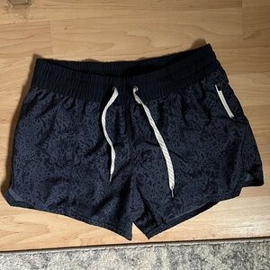 Vuori Black Patterned Athletic Shorts